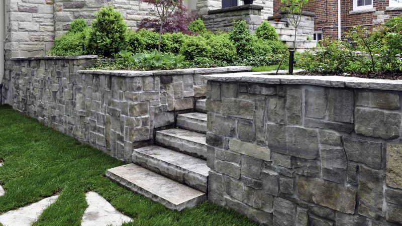 Stone Wall Hardscaping detail